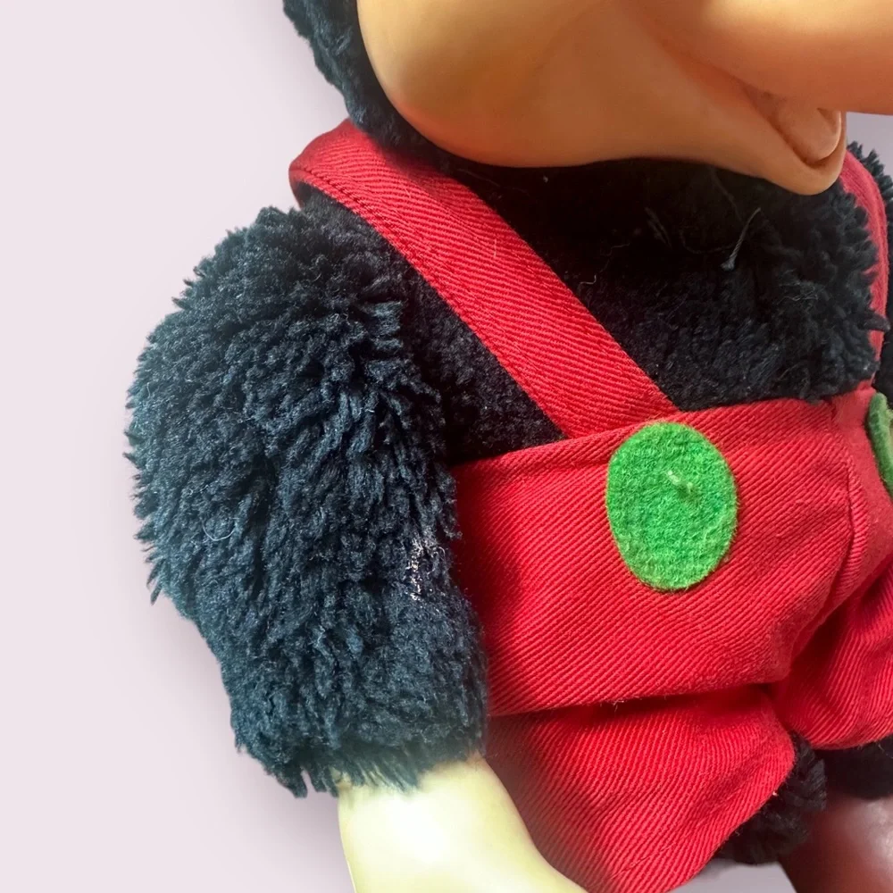 Vintage Disney Applause Mickey Mouse Christmas Plush Stuffed Animal Plastic Face